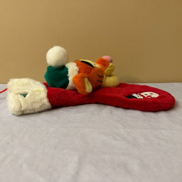 16" Vintage Winnie The Pooh, Singing Tigger Head Christmas Stocking / Works - Picture 4 of 13